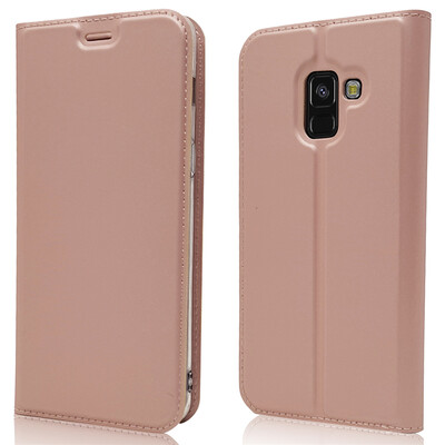 

Роскошный чехол Кошелек для Samsung Galaxy A8 2018 Высокое качество Кожа PU Откидная крышка Kickstand Anti-shock Полная защита