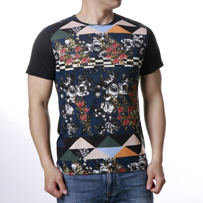 

Personality Pullovers Round Neck Printed T-shirts For Men