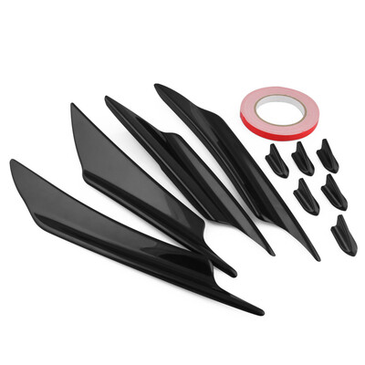 

Ryanstar Racing Universal Vortex Generator Air Diffuser Fin Car Bumper Rear Roof Wing Spoiler+ carbon bracket rear spoilers