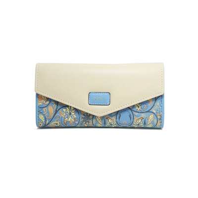 

Small Floral women wallets envelope wallet triple buckle long women's purses fashion high quality laides clutch bag