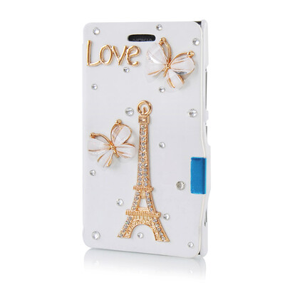 

MOONCASE Luxury Flower Crystal Leather Side Flip Wallet Pouch ЧЕХОЛ ДЛЯ Nokia Lumia 925