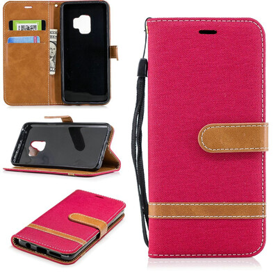 

BEFOSPEY Mixed Colors Denim PU LeatherSoft TPU Card Slot Stand Wallet Case For Samsung Galaxy S9201858"