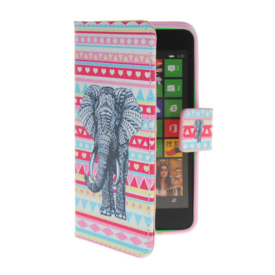 

MOONCASE Pattern Style Leather Side Flip Wallet Card Slot Pouch Stand Shell Back ЧЕХОЛ ДЛЯ Nokia Lumia 630