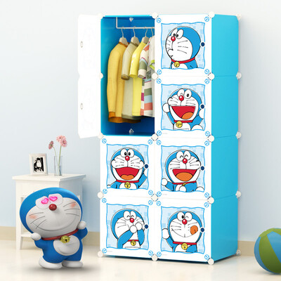 

Jingdong supermarket] Kou Si Duo A dream wardrobe resin cartoon combination simple wardrobe 8 door 6 grid 1 hanging ordinary sect