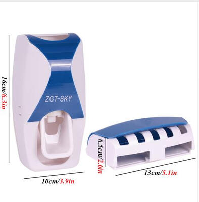 

1 Набор Creative Автоматический пластиковый ленивый диспенсер для зубной пасты 5 Держатель для зубных щеток Салфетка для ванной ко