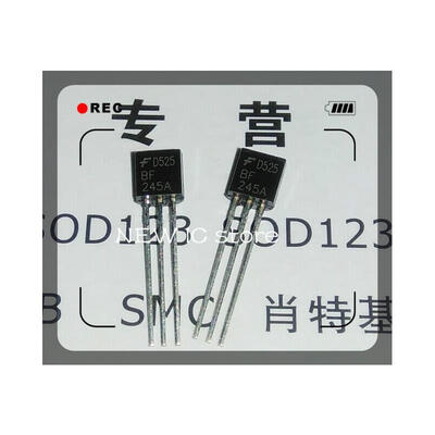 

10pcslot 100 NEW ORIGINAL BF245A JFET N-Channel 30V 25mA 300mW TO-92 Free Shipping