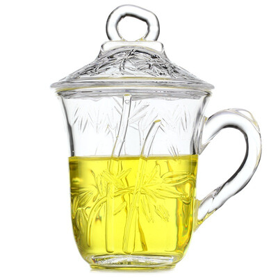 

Ли Юэ чашка стакан с крышкой (280 мл) стеклянная чашка чая - бамбук