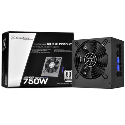 

SilverStone 750W ST75F-PT ATX Power Supply 80PLUS White Gold Smart Fanless 14cm Short Version