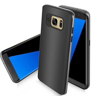 

KOOLIFE Samsung s7 edge bumblebee cell phone case drop shatter-resistant silicone sleeve / border all-inclusive shell for Samsung S7edge (G9350) dark space gray