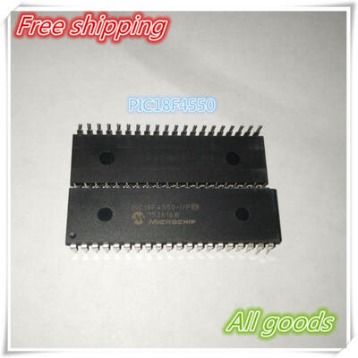 

10pcs PIC18F4550-IP PIC18F4550 18F4550 DIP40 PIC MCU FLASH 16KX16 NEW nmd diy breadboard mp3 uno boost usb kit