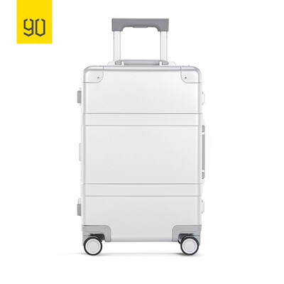 

90FUN Aluminum Luggage Aluminum Alloy Carry on Suitcase with Spinner wheel TSA Unlock Silver 20 Inch