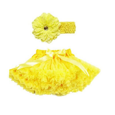 

Buenos Ninos Girls Tutu Chiffon Petticoat Set with Flower Headband