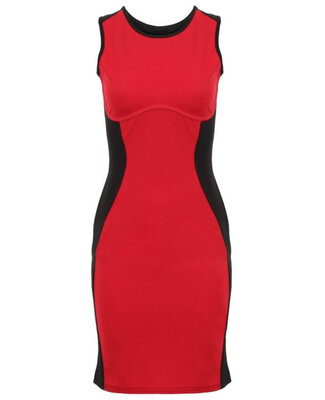 

Womens Slimming Stretch Contrast bodycon Business Party Pencil Dress