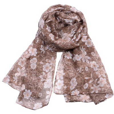 

Jeouly print scarves women flower Echarpes Foulard Femm long scarf voile sunscreen shawls red hijab wraps cachecol marcas rings