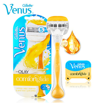 

Gilltte Venus Razor OLAY Comfort Glide Razor Female Shaving Blade for Women Shave Shaving &Hair Removel 1 Razor Holder 2 Blades
