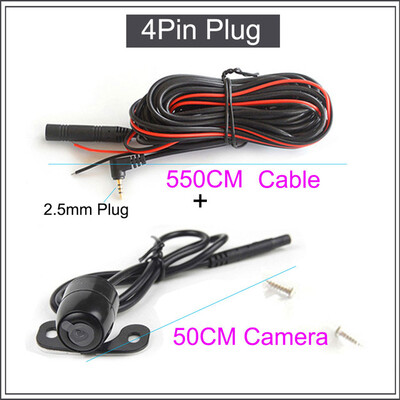 

003 DVR HD ночного видения камера заднего вида для автомобилей IP67 Водонепроницаемый задний кулачок для двойной объектива Автомобильный видеорегистратор 4-контактный видеорегистратор