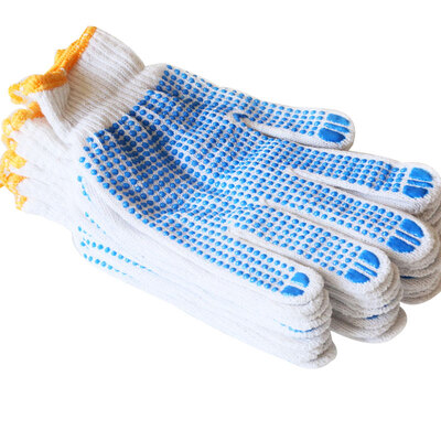 

Xuanxin dispensing granule gloves 4 pairs of non-slip wear-resistant site handling vehicle maintenance pure white cotton yarn work