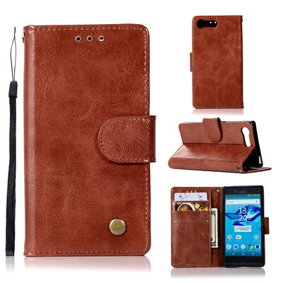 

Mzxtby Flip Leather Wallet Case Cover Luxury Slim PU Leather Protect Back Cover Case For Sony Xperia X Compact Vintage Case