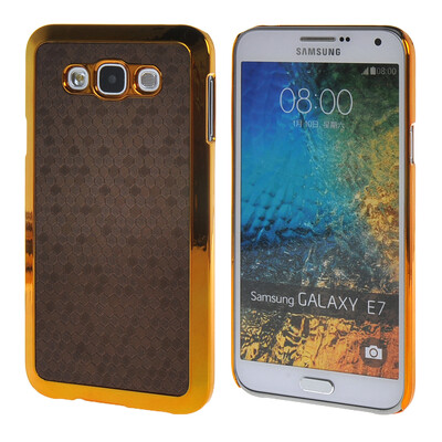 

MOONCASE Galsxy Е7 Дело Золото Chrome Шкала фильмы стиль Твердый переплет чехол для Samsung Galsxy E7 кофе