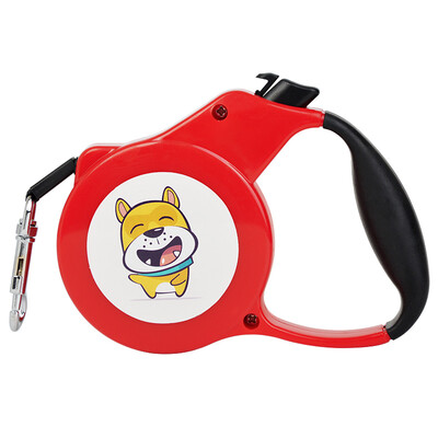 

Pet dock automatic retractable dog rope dog leashes Golden Retriever dog leash small dog chain dog rope pet outing supplies 3 m red