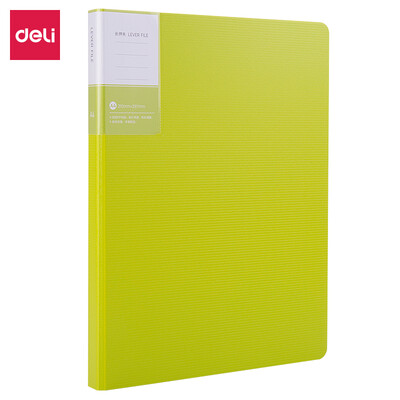 

Deli Ali A4 color folder long clip Office folder grass green 5048
