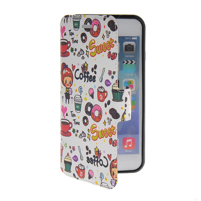 

MOONCASE Cute Pattern Leather Side Flip Wallet Card Slot Pouch Stand Shell Back Case Cover For Apple iPhone 6 ( 4.7 inch )