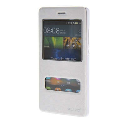 

MOONCASE ЧЕХОЛ ДЛЯ Huawei Ascend P8 Lite View Window Leather Flip Bracket Back Cover White