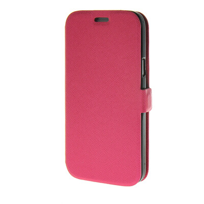 

MOONCASE Cross pattern Flip Pouch Leather Wallet Slim Stand чехол для Samsung Galaxy S5 Mini Hot pink