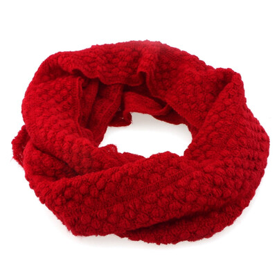 

Artificial Wool Knit Neckerchief Autumn&Winter Corn Scarf Red Warm Women's