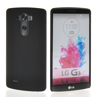 

MOONCASE Hard Rubberized Rubber Coating Devise Back Case Cover for LG G3 Black