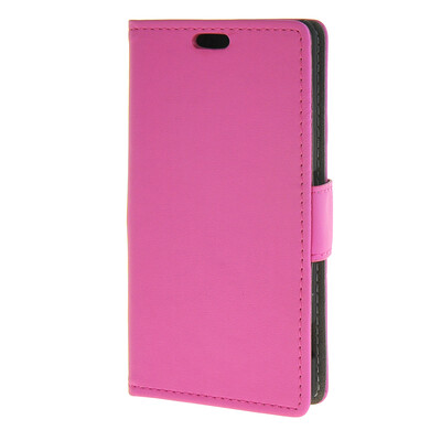 

MOONCASE Simple style Leather Wallet Flip Card Stand Back Case Cover for Sony Xperia Z4 Compact (Mini) Hot pink