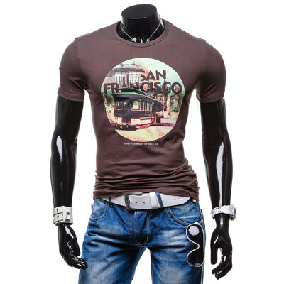 

Zogaa New Mens T-shirt Short Sleeve Printing Slim Fashion