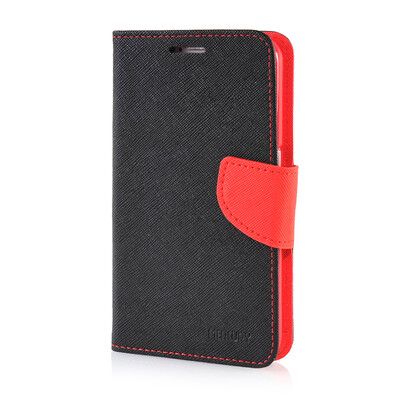

MOONCASE Leather Side Flip Wallet Card Slot Pouch Stand ЧЕХОЛ ДЛЯ Samsung Galaxy S6 Black-red