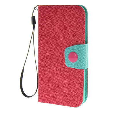 

MOONCASE Samsung Galaxy корпуса S6 ремешок Two Tone кожаный бумажник флип Слот карты Кронштейн Вернуться чехол Чехол Hotpink Монетный двор зеленый
