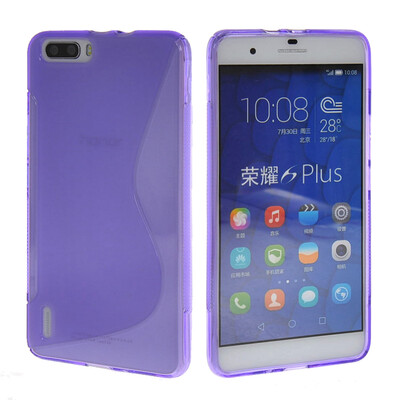 

MOONCASE S - линия Мягкие гибкие силиконовый гель ТПУ Оболочка задняя крышка чехол для Huawei Honor 6 plus 6X фиолетовый