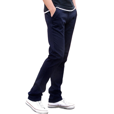 

Мэн Траском (шведских крон) XK3021 случайные брюки мужчины корейской моды Тонкий мужские хаки брюки ноги длинные брюки 32