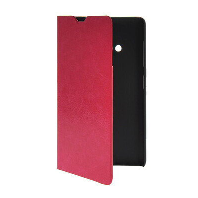 

MOONCASE Slim Leather Side Flip Wallet Card Slot Pouch with Kickstand Shell Back Case Cover for Nokia Lumia 535 Hot pink
