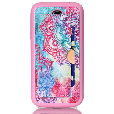 

мити S4 мини - анти - Skid мягкой пу + тпу кожи для Samsung Galaxy S4 мини - i9190 мобильного телефона защитные кожаный чехол карты стоят