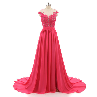 

Beach Wedding Dresses 2018 A-Line Side Slit Elegant Lace Appliques Chiffon Plus Size Wedding Bridal Gowns Dress Vestido De Noiva