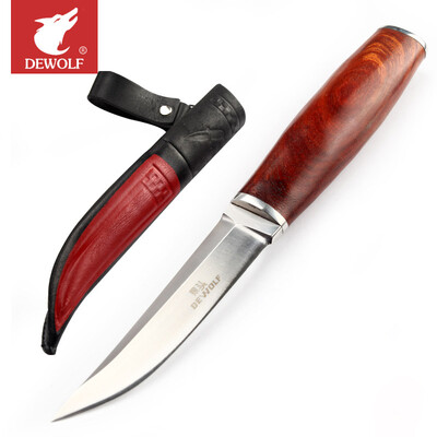

Wolf head outdoor straight knife Colombia columbia survival hunting knife self-defense wolf cutter Nordic hunting fish knife high hardness army knife military equipment fruit knife B3211