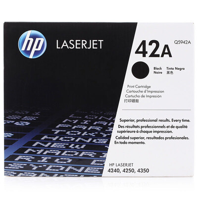 

HP Q5942A 42A Black Toner Cartridge for HP LaserJet 4250 4350