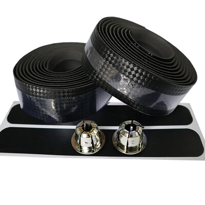

New High Quality Cycling Road Bike Sports Bicycle Cork Handlebar Tape 2 Bar Plug Carbon Fibre belt Fiber strap