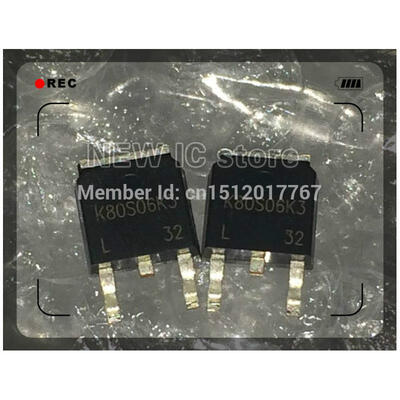 

20pcs/lot TK80S06K3L K80S06K3L K80S06K3 (T6L1 NQ MOSFET N-CH 60V 80A DPAK-3 TO-252 Free Shipping