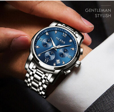 

Relogio Masculino OLEVS Оригинальные часы Роскошный бренд Кварцевый хронограф Нержавеющая сталь Часы Повседневные Мужские Часы Наручные часы