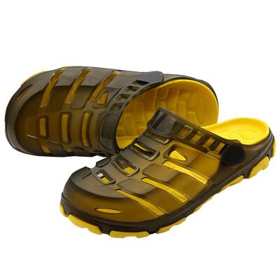 

Tattoo (TUYUE) summer new cool slippers men hole hole shoes men's sandals beach shoes casual Baotou sandals yellow 40
