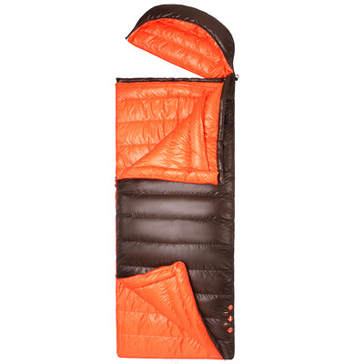 

High Rock (HighRock) Outdoor Camping Cotton Combination Envelope Interlocking Down Sleeping Bag Arctic Wolf Series -15 degrees Left Open Green Camel Color
