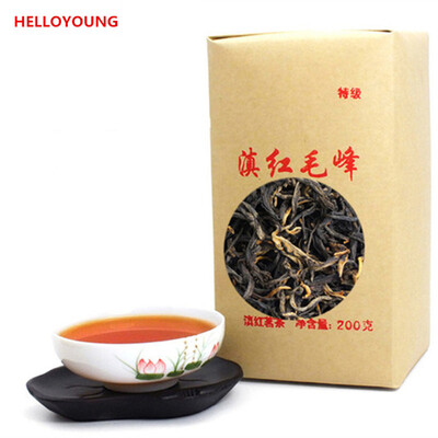 

200g Dian hong maofeng tea large congou black tea premium red Chinese mao feng dian hong famous yunnan black tea 200g