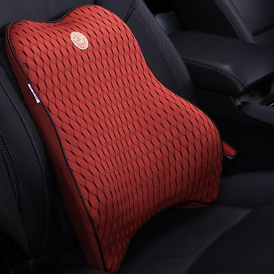 

KING ETING Car waist space memory cotton back cushion car office pillow belt waist pillow Y4 breathable waist brown