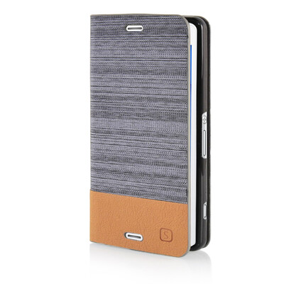 

MOONCASE Canvas Design Leather Side Flip Pouch Stand Shell Back ЧЕХОЛ ДЛЯ Sony Xperia Z3 Compact ( Z3 Mini ) Dark Brown