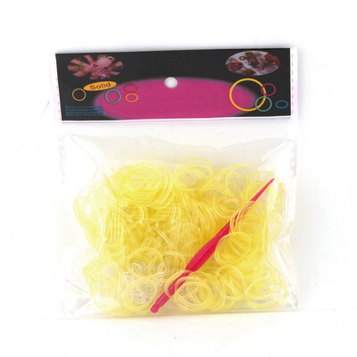 

200PCS 10  Clips Tie Dye Rainbow Multicolor Rubber Bands Loom Refill DIY Anklet